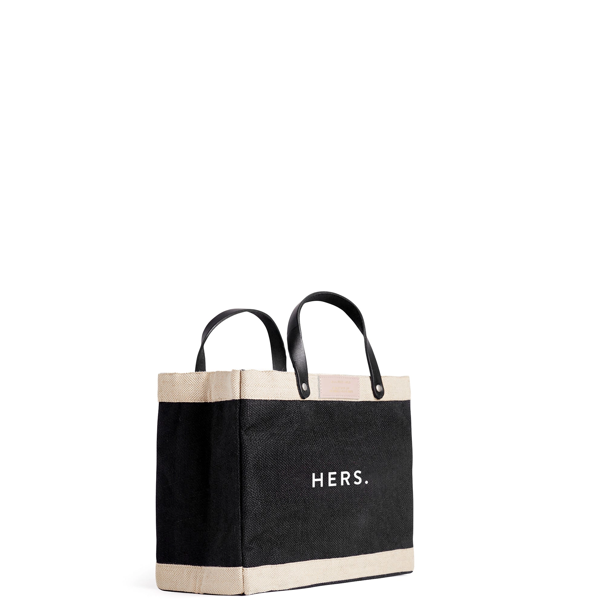 Petite Market Bag in Black with HERS.