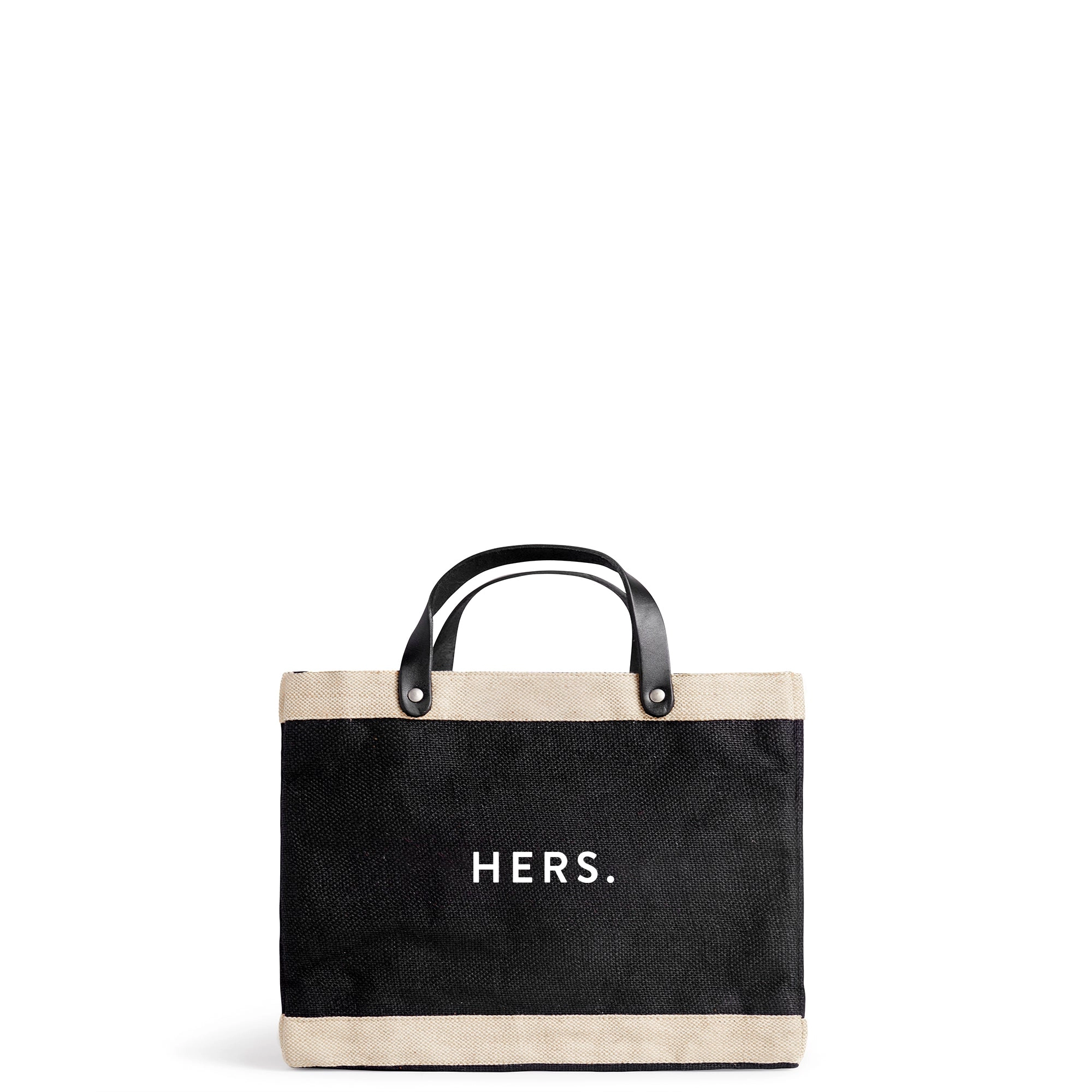 Petite Market Bag in Black with HERS.