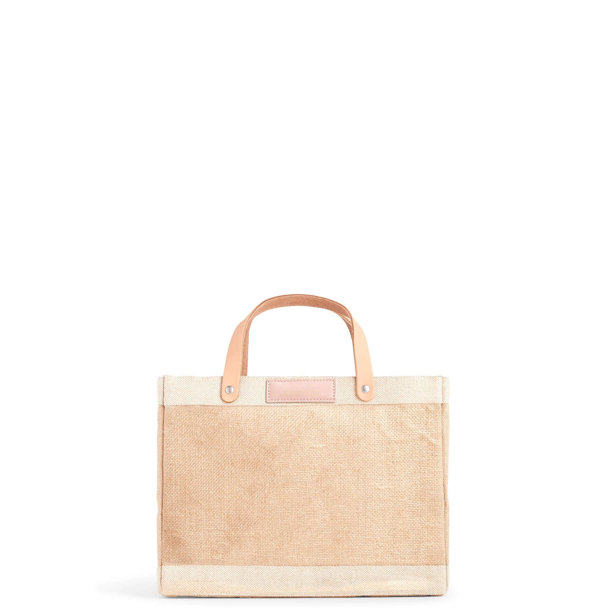 Petite Market Bag in Natural with Pink Striped Monogram