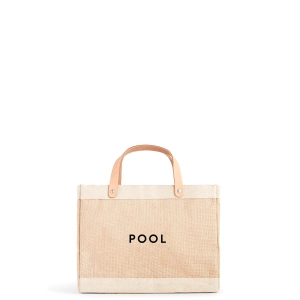 Petite Market Bag in Natural with POOL