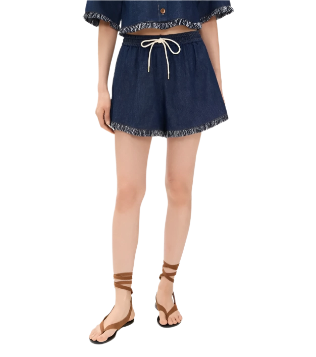 Rhiannon Fringe Denim Short