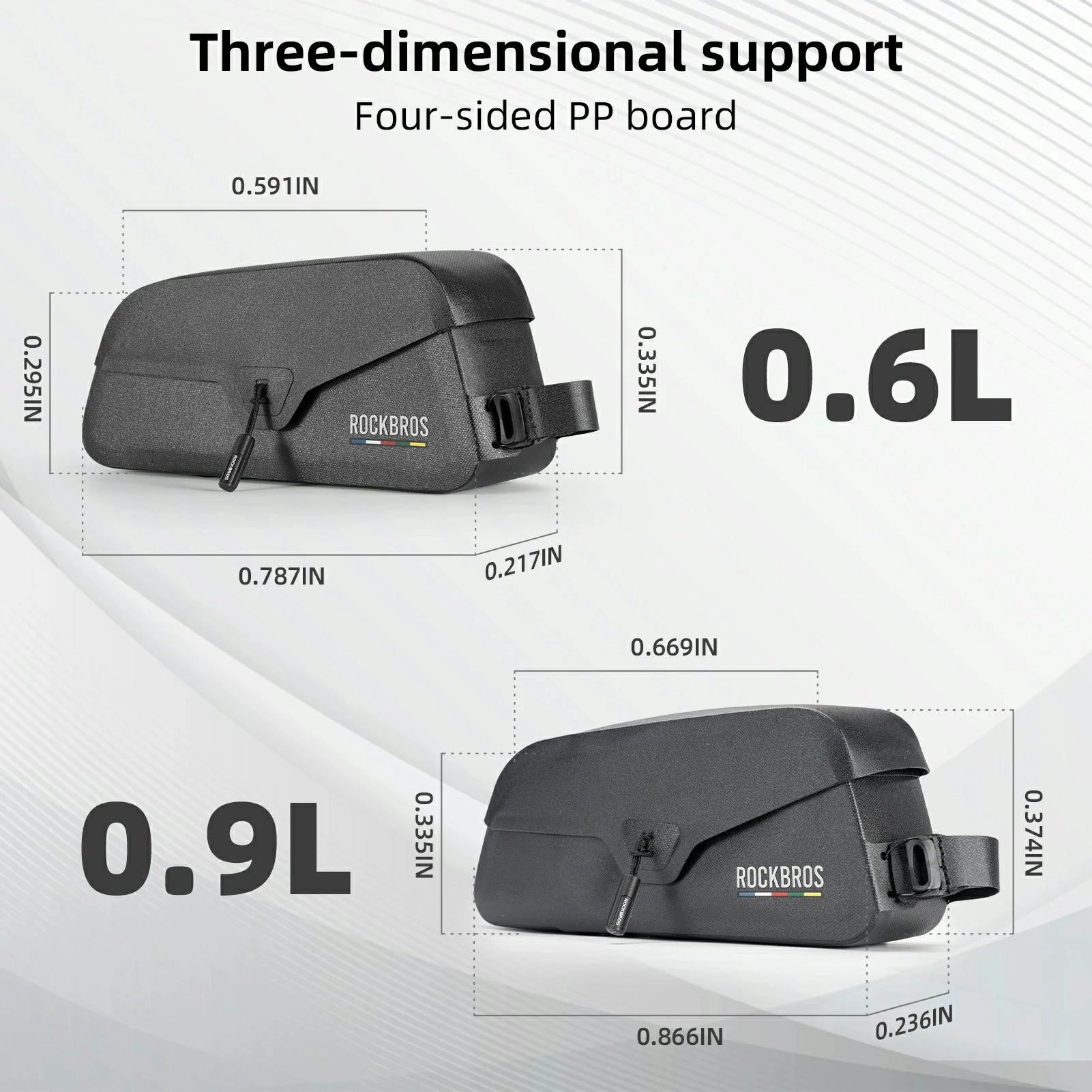 ROCKBROS Road To Sky 100%Waterproof Magnetic Bike  Top Tube Frame Bag  0.6L/0.9L