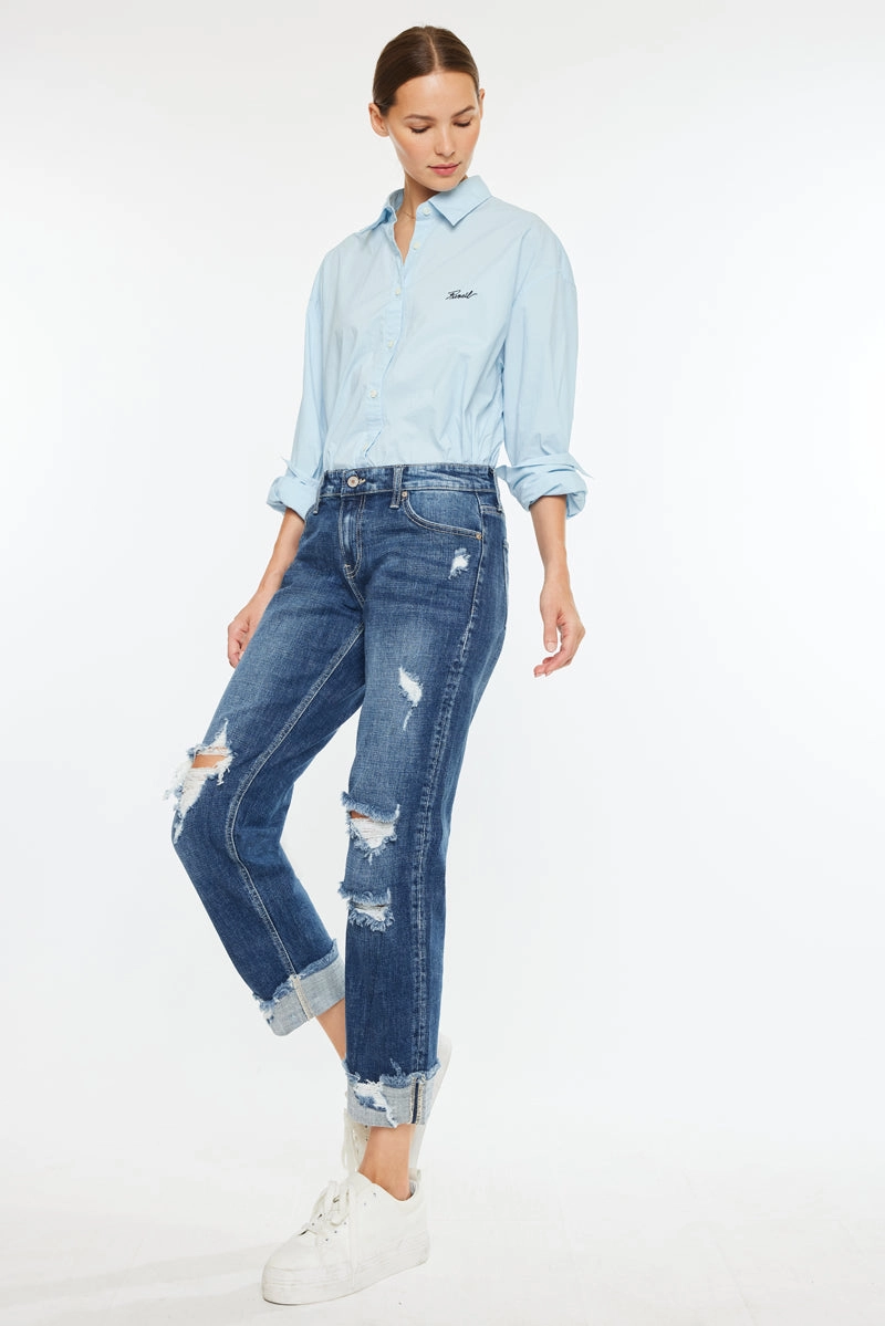 Russell Mid Rise Boyfriend Jeans
