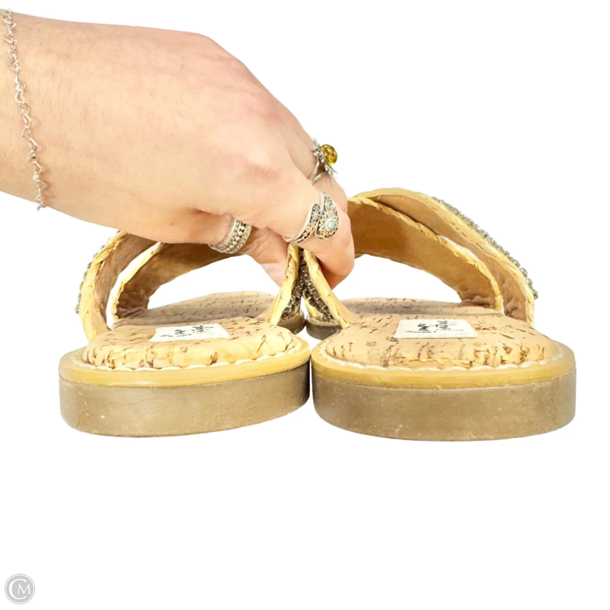 Sandals Flats By Crown Vintage In Tan, Size: 7