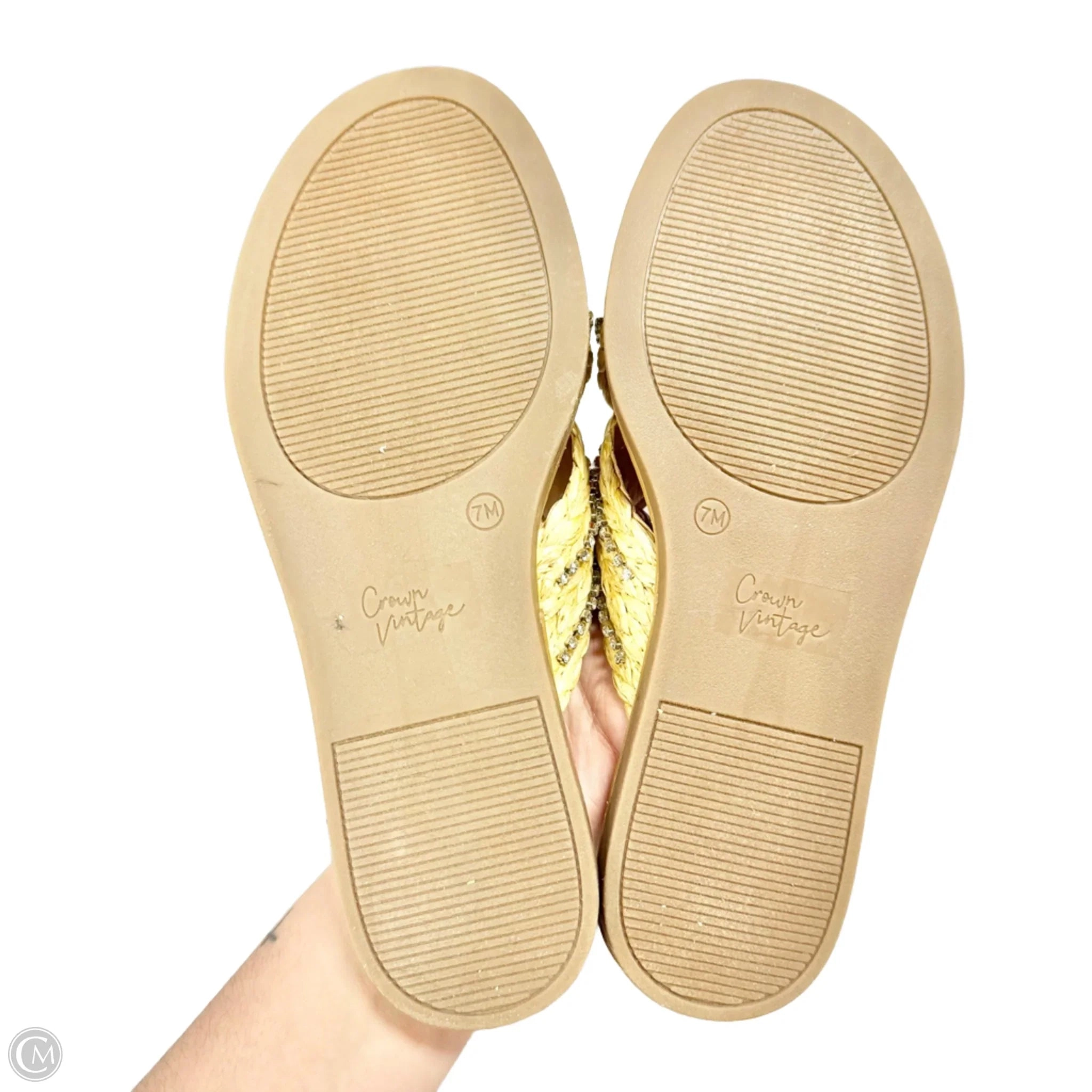 Sandals Flats By Crown Vintage In Tan, Size: 7