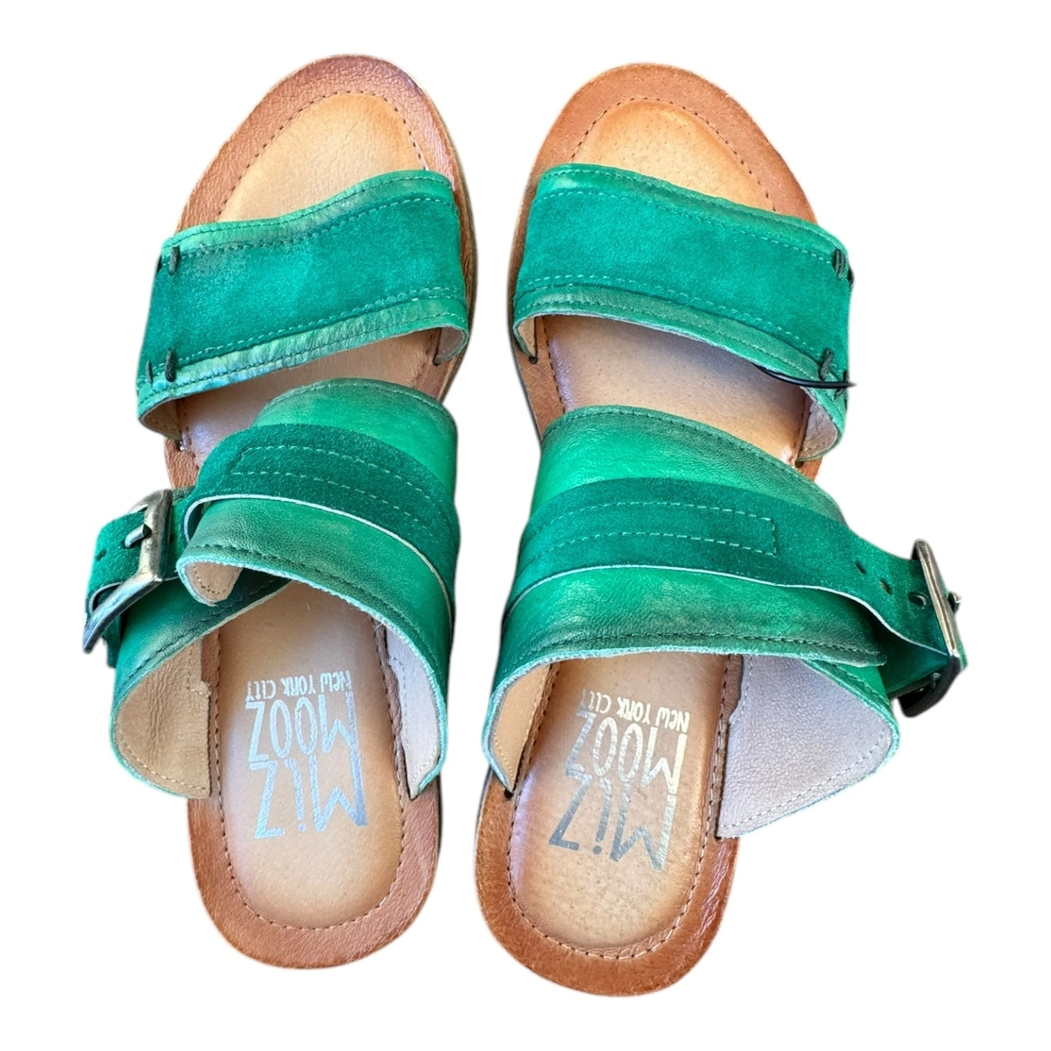Sandals Flats By Miz Mooz In Green, Size:7.5