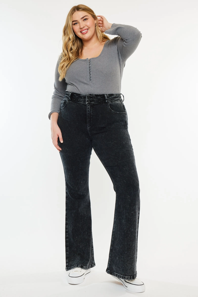 Soraya Ultra High Rise Flare Jeans (Plus Size)
