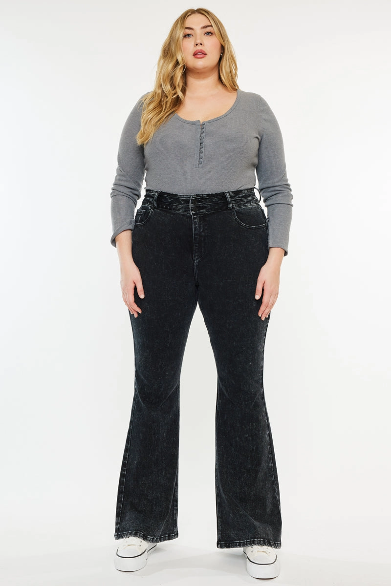 Soraya Ultra High Rise Flare Jeans (Plus Size)
