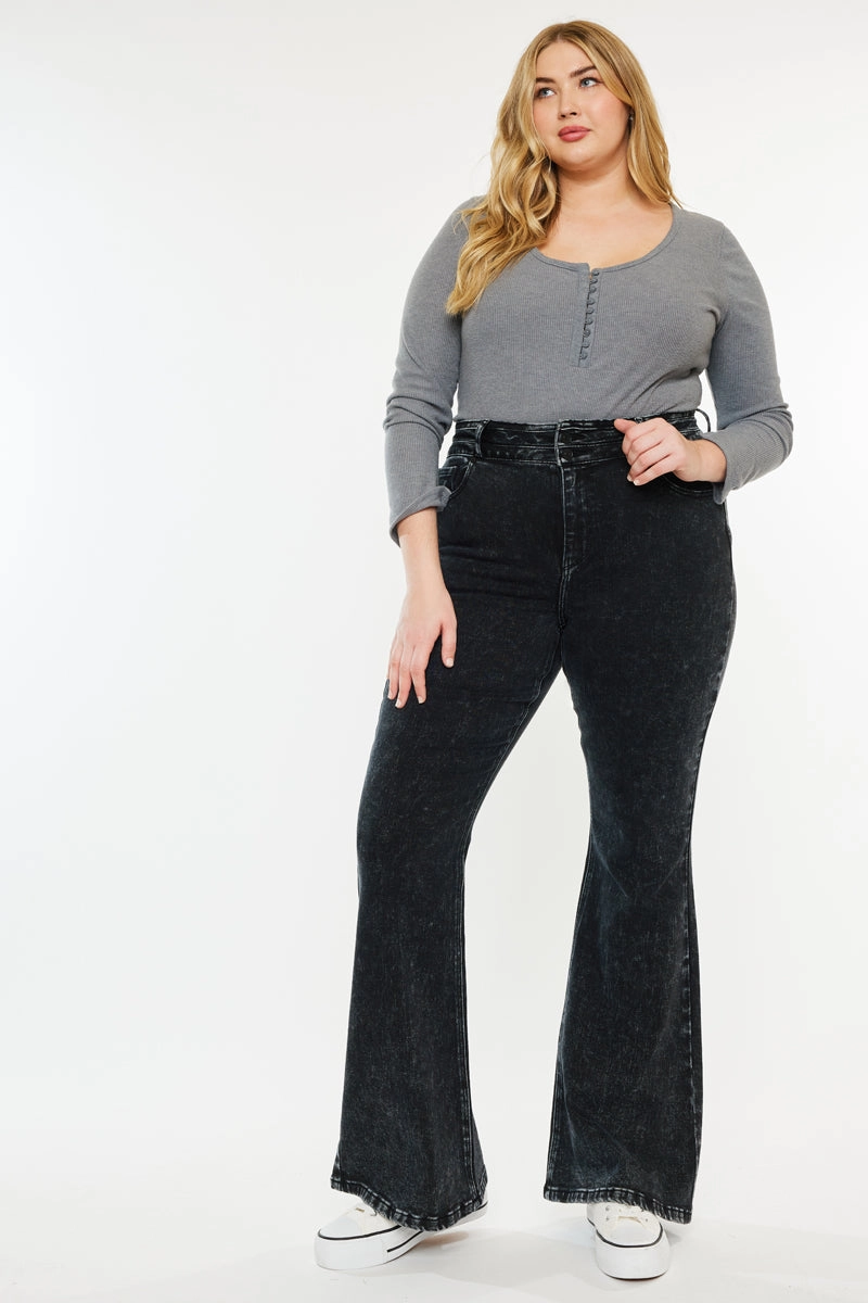 Soraya Ultra High Rise Flare Jeans (Plus Size)