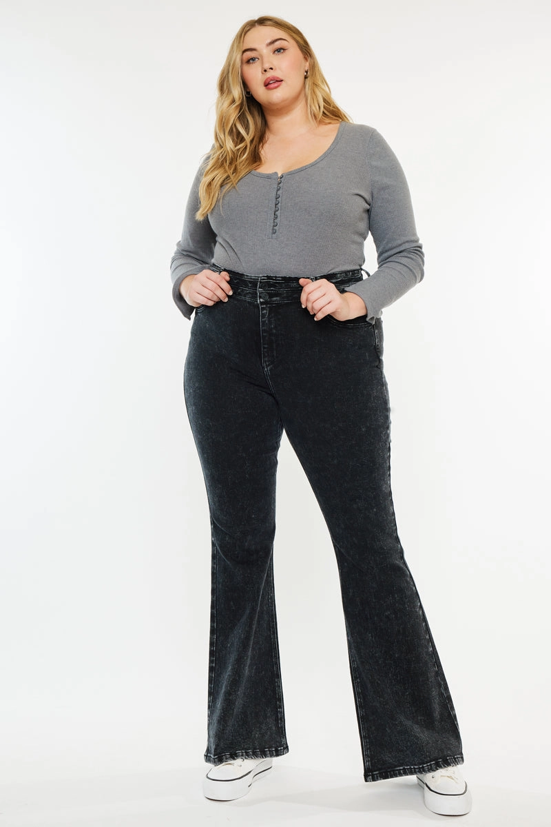 Soraya Ultra High Rise Flare Jeans (Plus Size)
