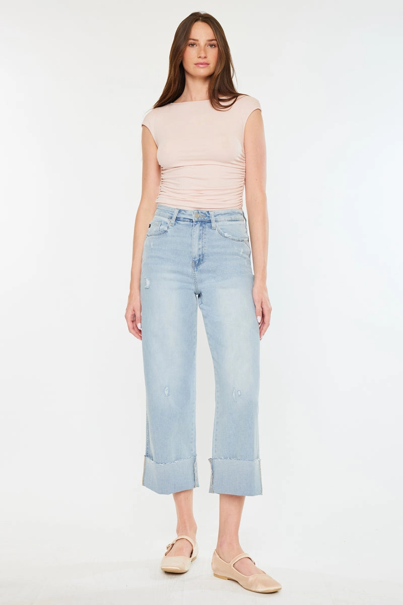 Sully 90's Cropped Wide Leg Jeans