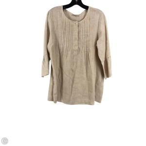 Top 3/4 Sleeve By Clothes Mentor In Tan, Size: M