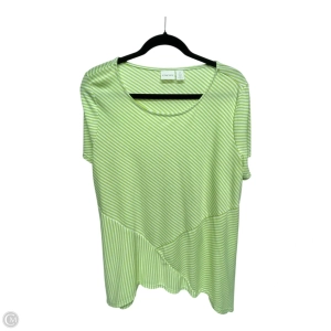Top Short Sleeve By Chicos In Striped Pattern, Size: L