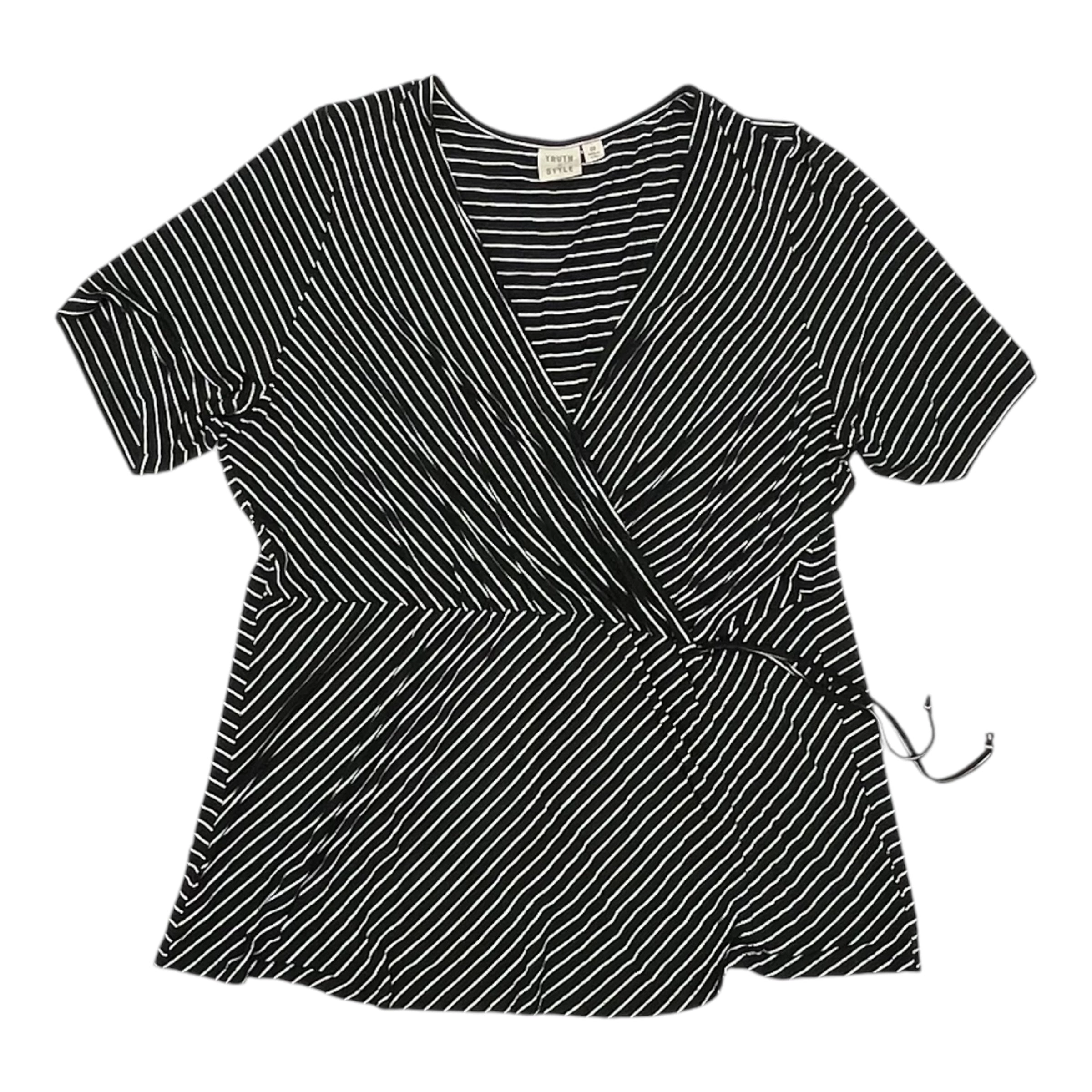 Top Ss By Clothes Mentor In Black & White, Size:2X