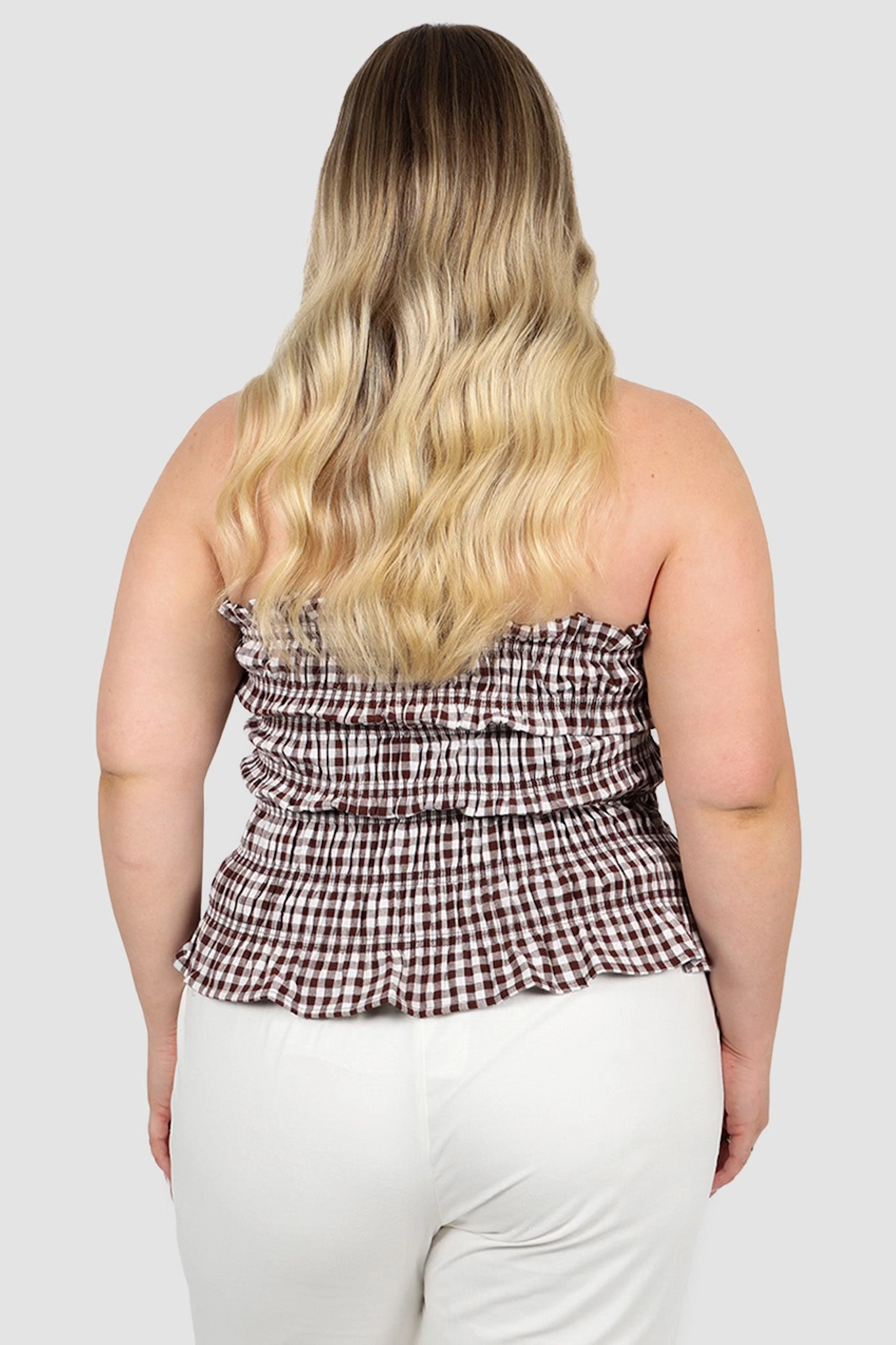 ZUBI TOP CHOC GINGHAM
